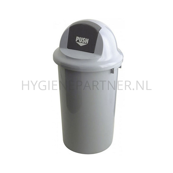 BA011075-95 Kunststof afvalbak met klapdeksel 47 liter grijs